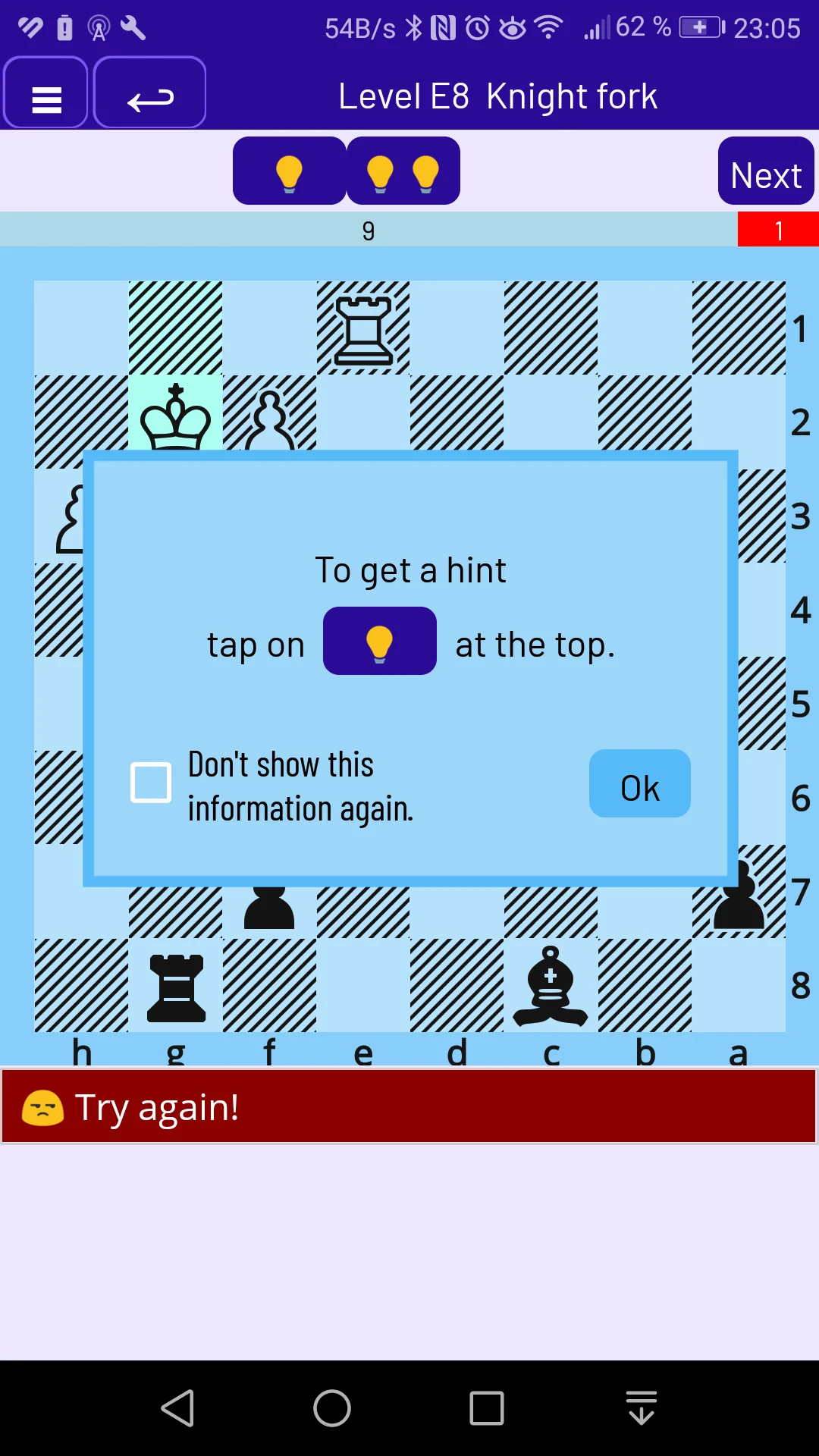 Chess Knight Fork screenshot