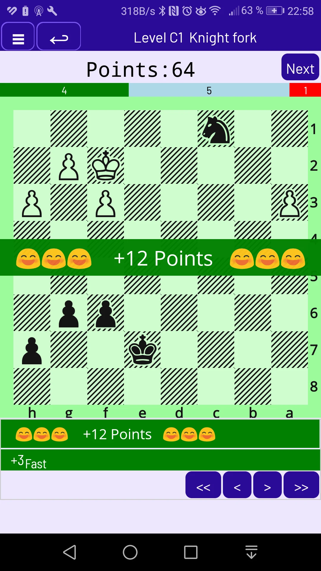 Chess Knight Fork screenshot