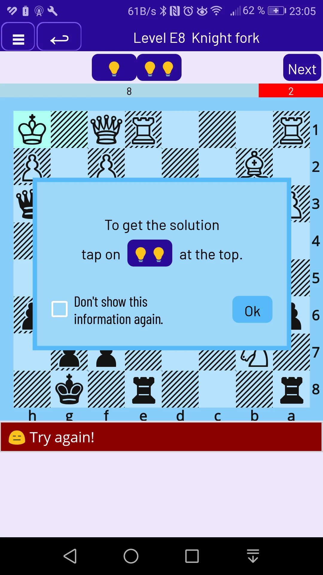 Chess Knight Fork screenshot