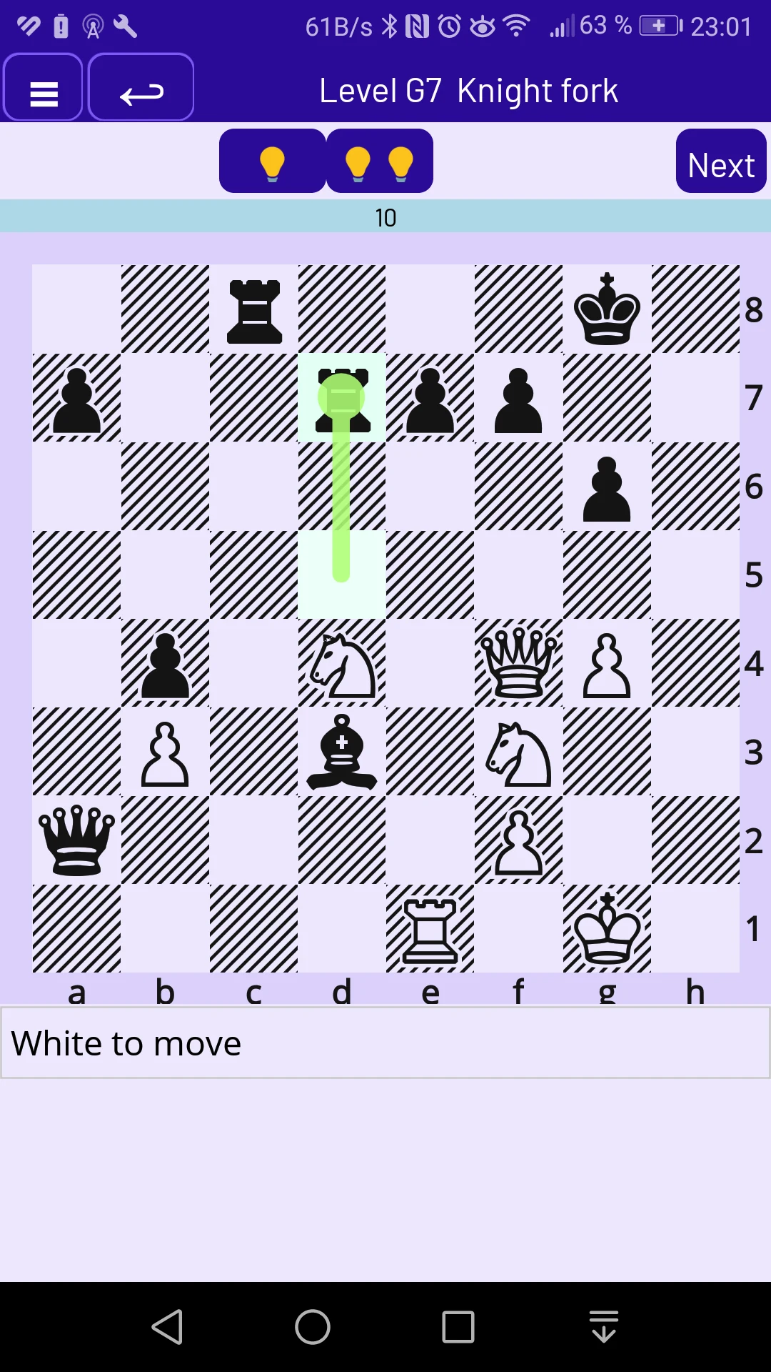 Chess Knight Fork screenshot