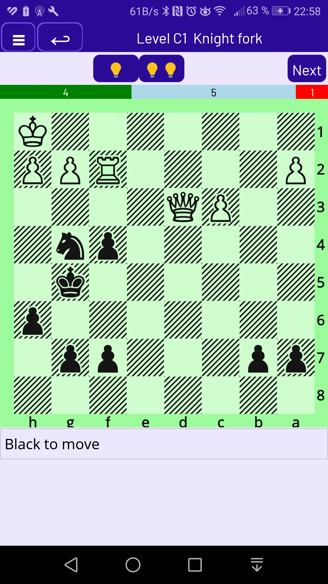 Chess Knight Fork screenshot