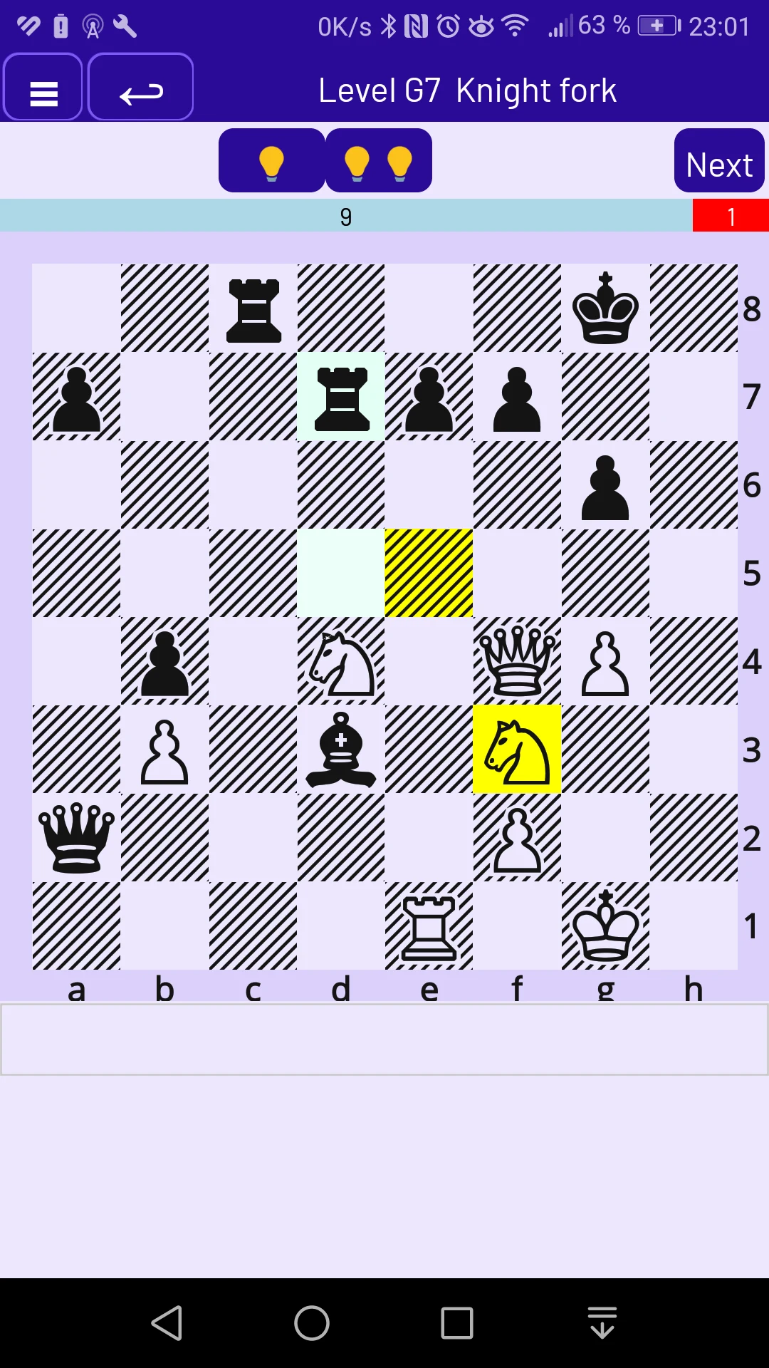 Chess Knight Fork screenshot
